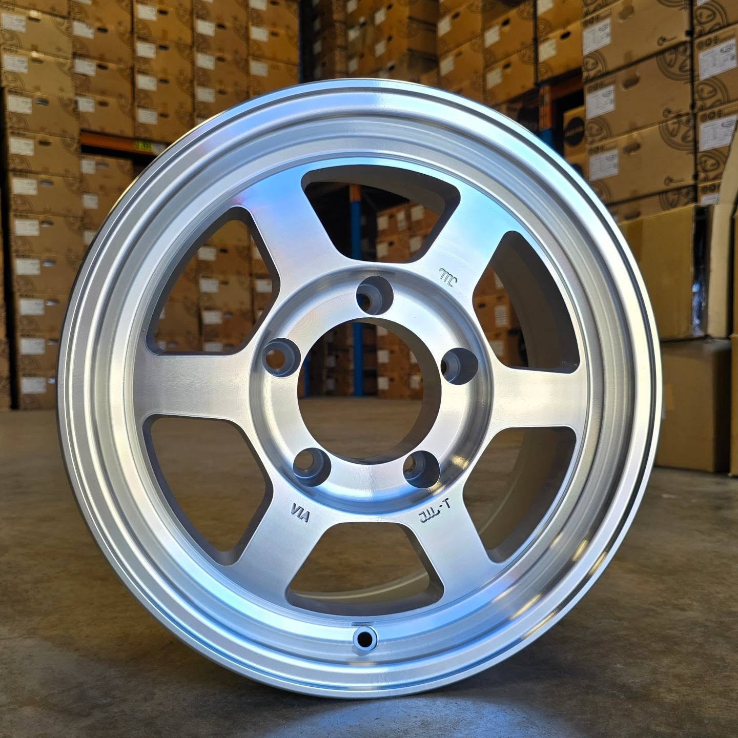 ROTA GRID Type X 15x7" Polished Silver Alloy Wheel *ET0, 5x139.7 (Jimny Models 2018-Current XL 5-Door, GLX & Lite 3-Door)