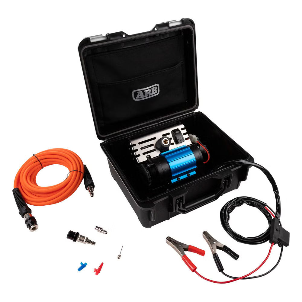 ARB Portable Brushed Single 12V Air Compressor with Carry Case & Hose