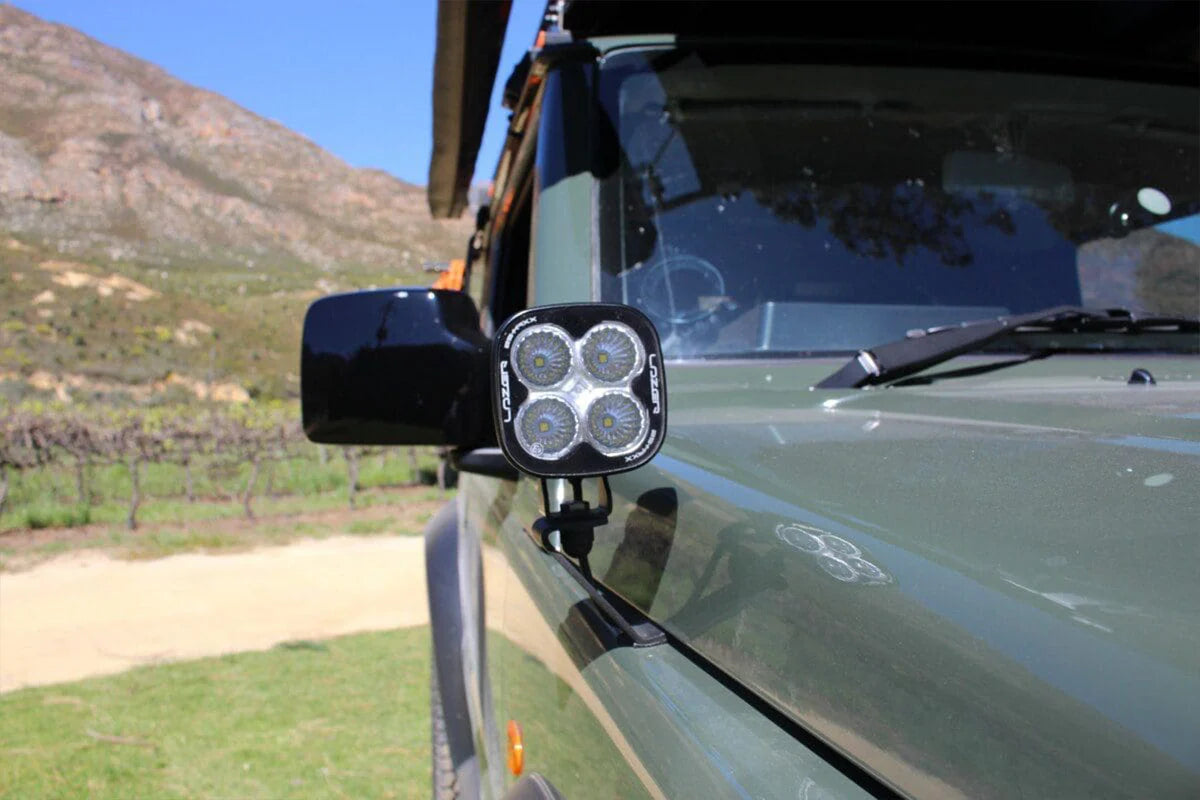 ALU-CAB Bonnet Light Brackets (Jimny Models 2018-Current XL 5-Door, GLX & Lite 3-Door)
