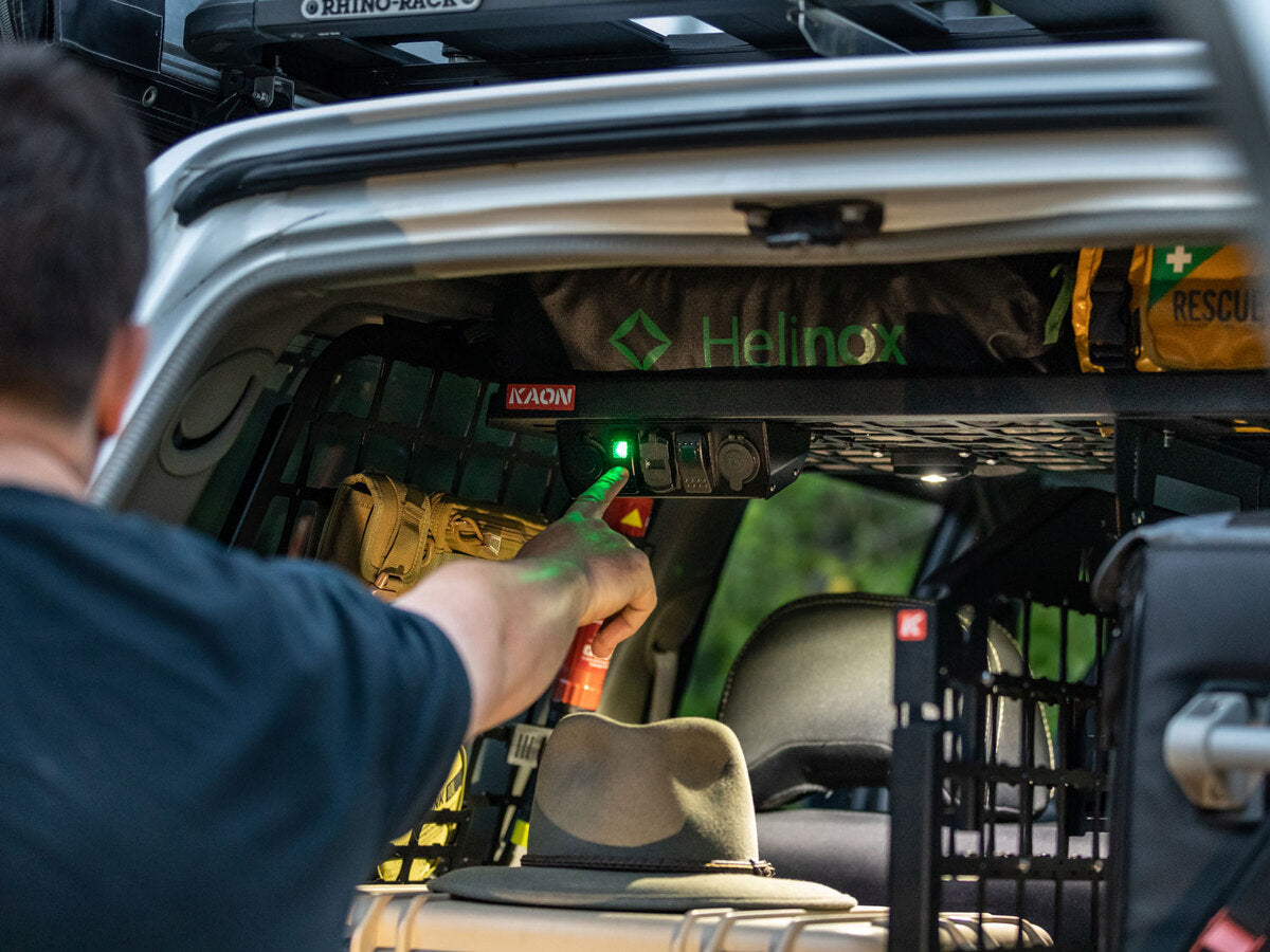 KAON 5-Bay 12V Electrical Console (Jimny Models 2018-Current XL 5-Door, GLX & Lite 3-Door)