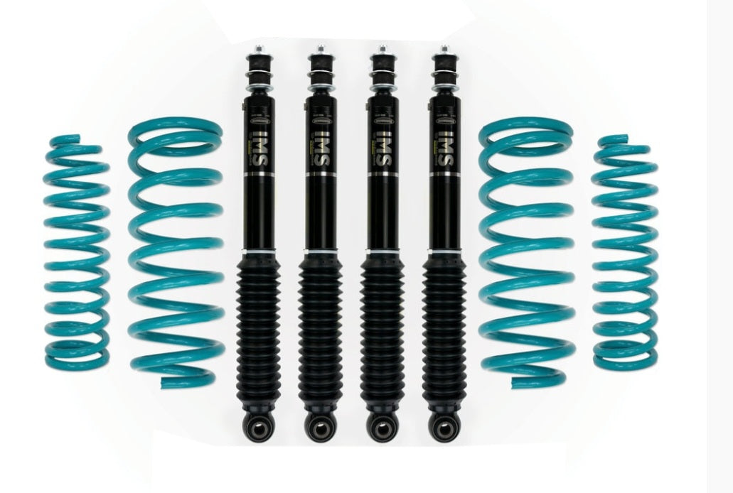 DOBINSONS 75mm IMS Monotube Shock Suspension Lift Kit - Constant Front Load up to 40kg's (Jimny Models 2018-Current GLX & Lite 3-Door)