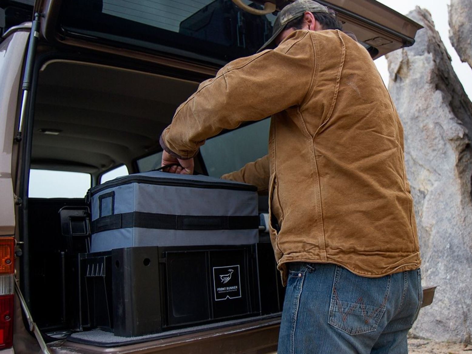 FRONT RUNNER Canvas Flat Pack Storage Container/Box (Wolf Pack Insert)