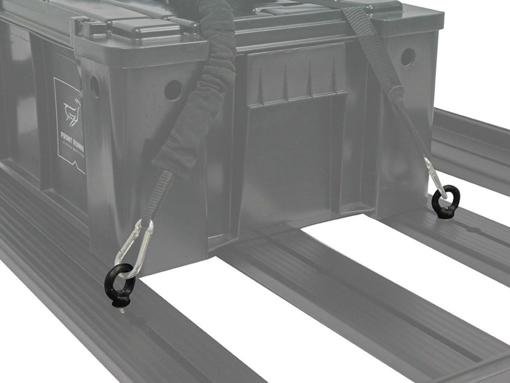 FRONT RUNNER Black Steel Tie Down Rings for Slimline II Roof Rack