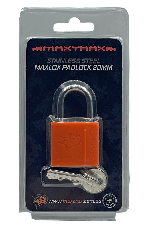 MAXTRAX Maxlox 30 - Heavy Duty Stainless Steel Padlock