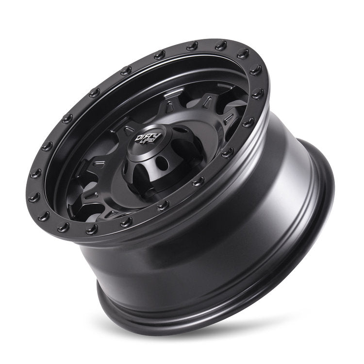 DIRTY LIFE Roadkill Matte Black Alloy Wheel *15x7" ET3 8kgs (Jimny Models 2018-Current XL 5-Door, GLX & Lite 3-Door)