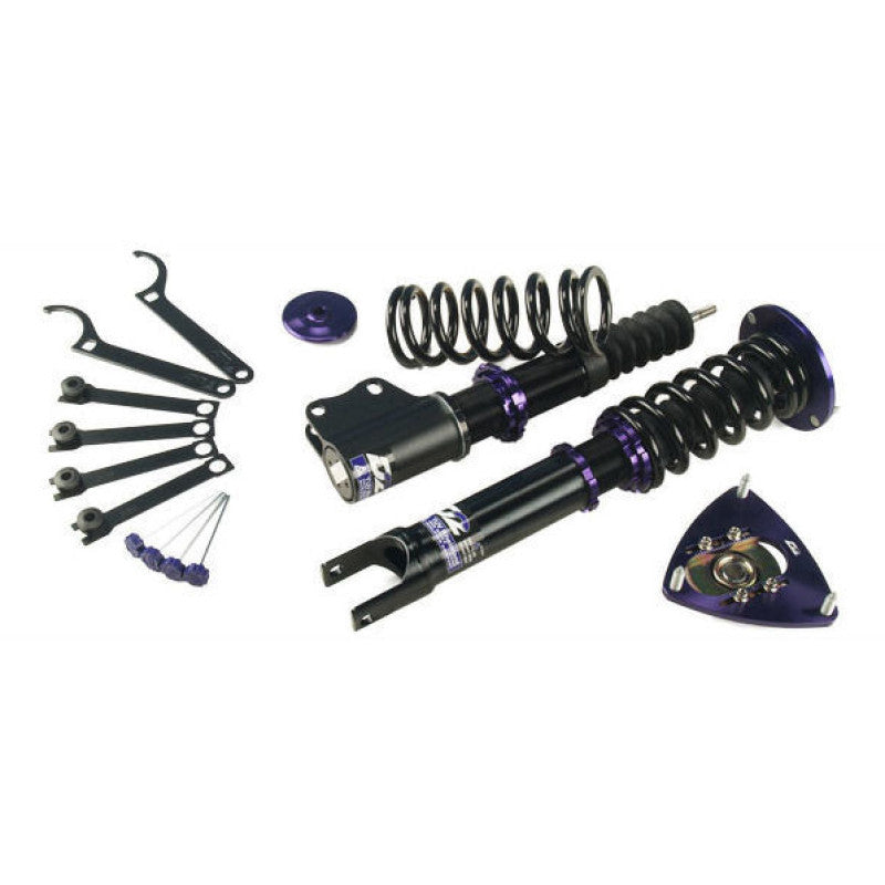 D2 Racing Pro Street Series Coilover Kit - Ride Height Adjustment 0-50mm Lower (Jimny Models 2018-Current XL, GLX & Lite)