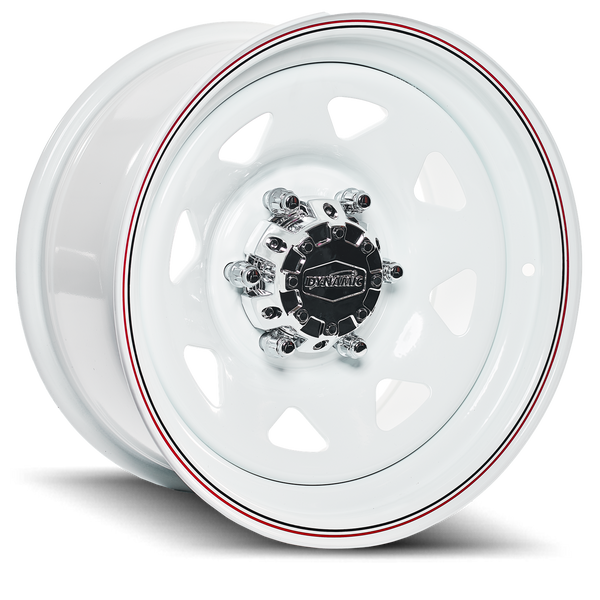 DYNAMIC WHEEL CO. Sunraysia White Steel Wheel *15x7" ET3  (Jimny Models 2018-Current, GLX & Lite 3-Door)