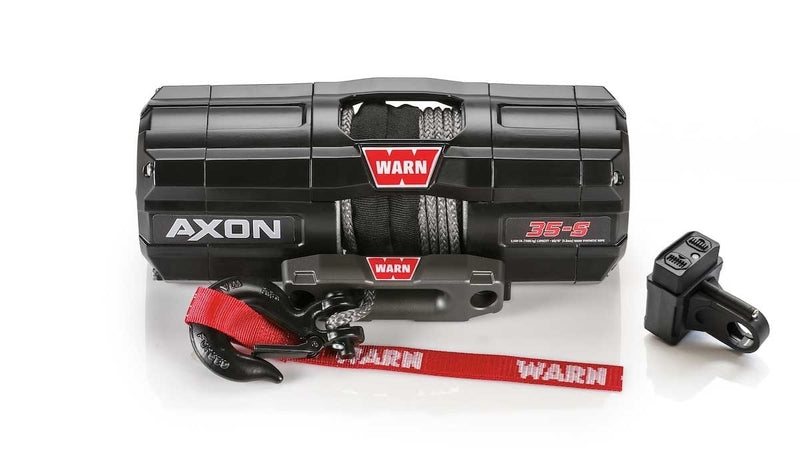 WARN AXON 35-S 3,500lbs Winch - 15m Synthetic Rope *Only 12kgs in Weight!