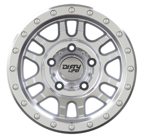 DIRTY LIFE Canyon Pro - Machined Finish with Chrome Cap Alloy Wheel *15x7" ET3 8.4kgs (Jimny Models 2018-Current XL 5-Door, GLX & Lite 3-Door)