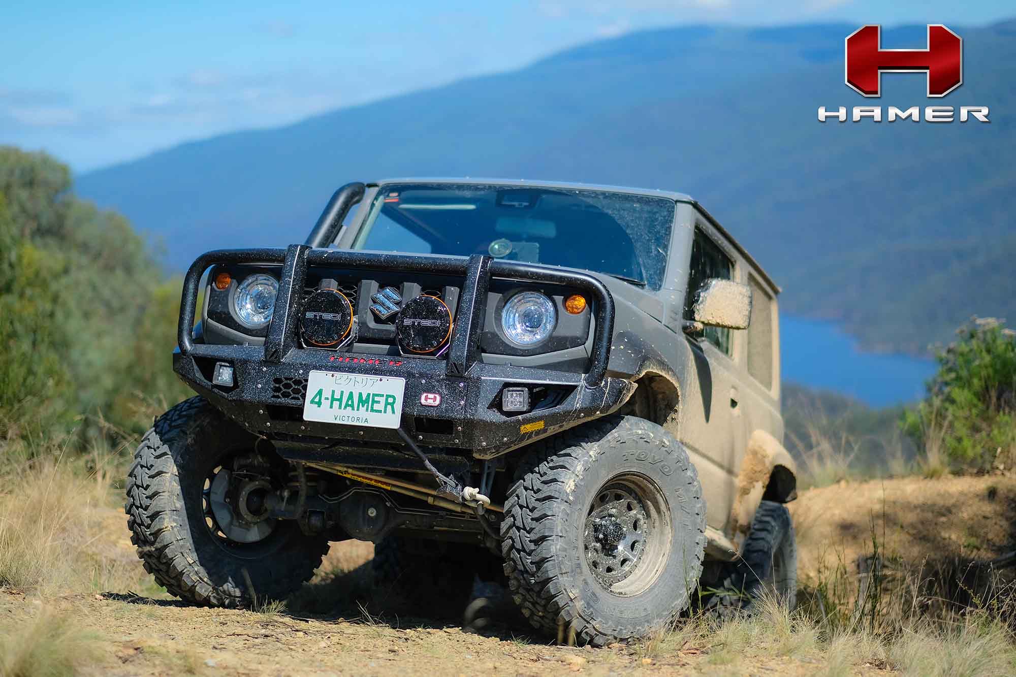 HAMER 4X4 King Series Plus Bull Bar (Jimny Models 2018-Current XL 5-Door, GLX & Lite 3-Door)