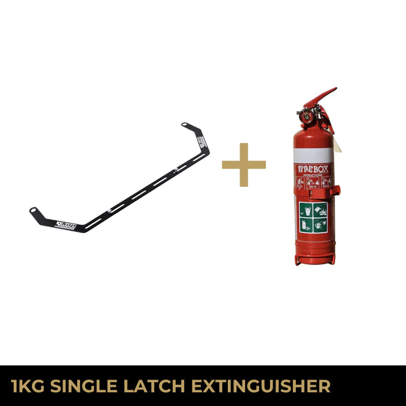 KAP INDUSTRIES Fire Extinguisher/Maglite Bracket - Passenger Side Fitment (Jimny Models 2018-Current XL 5 Door, GLX & Lite 3-Door)