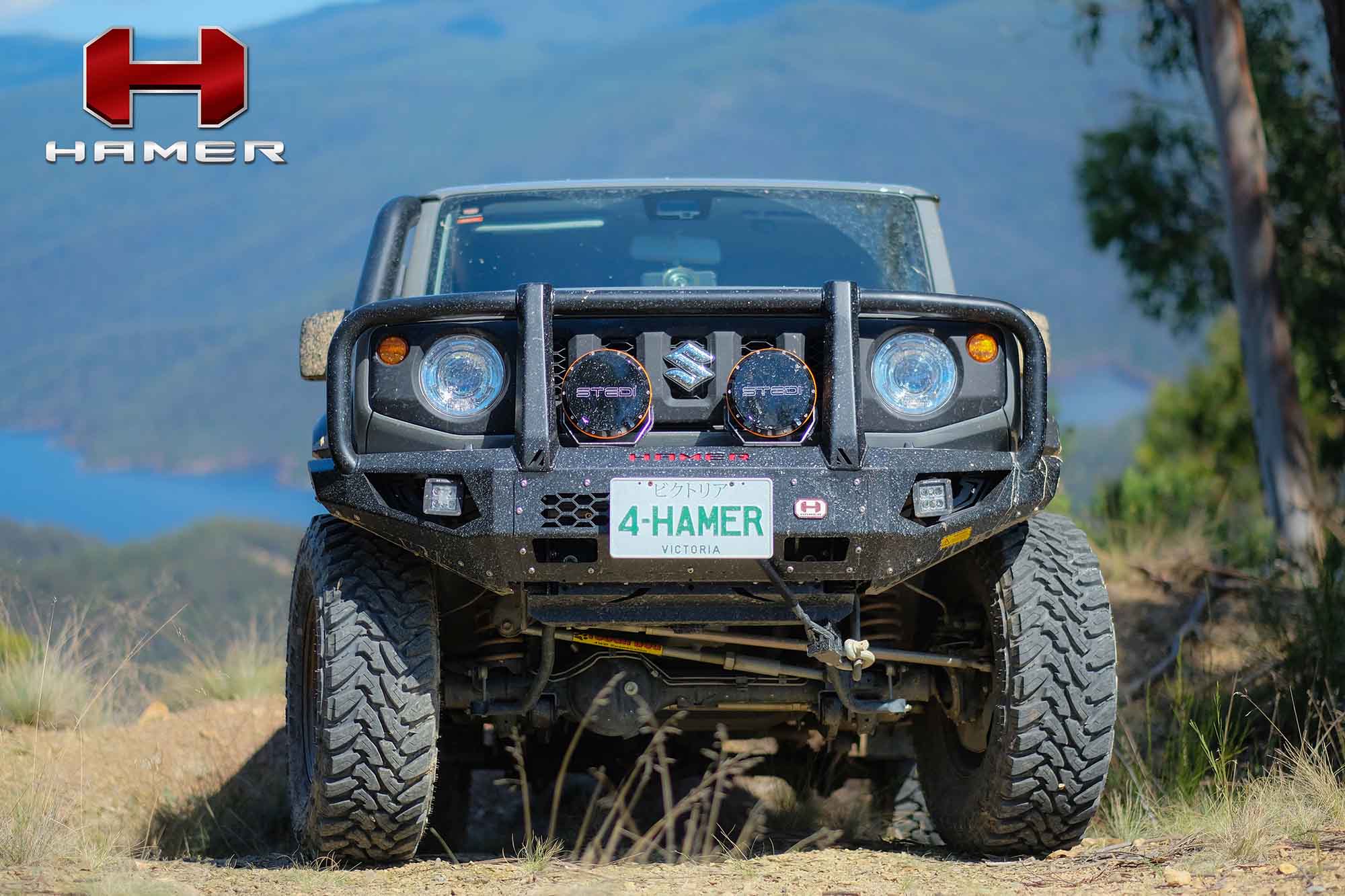 HAMER 4X4 King Series Plus Bull Bar (Jimny Models 2018-Current XL 5-Door, GLX & Lite 3-Door)