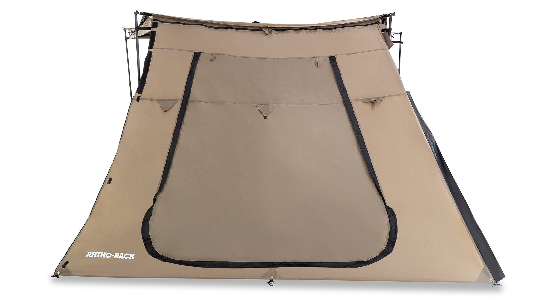 RHINO-RACK Compact Batwing Awning Side Extension - With Cut-Out Door & Fly Screen