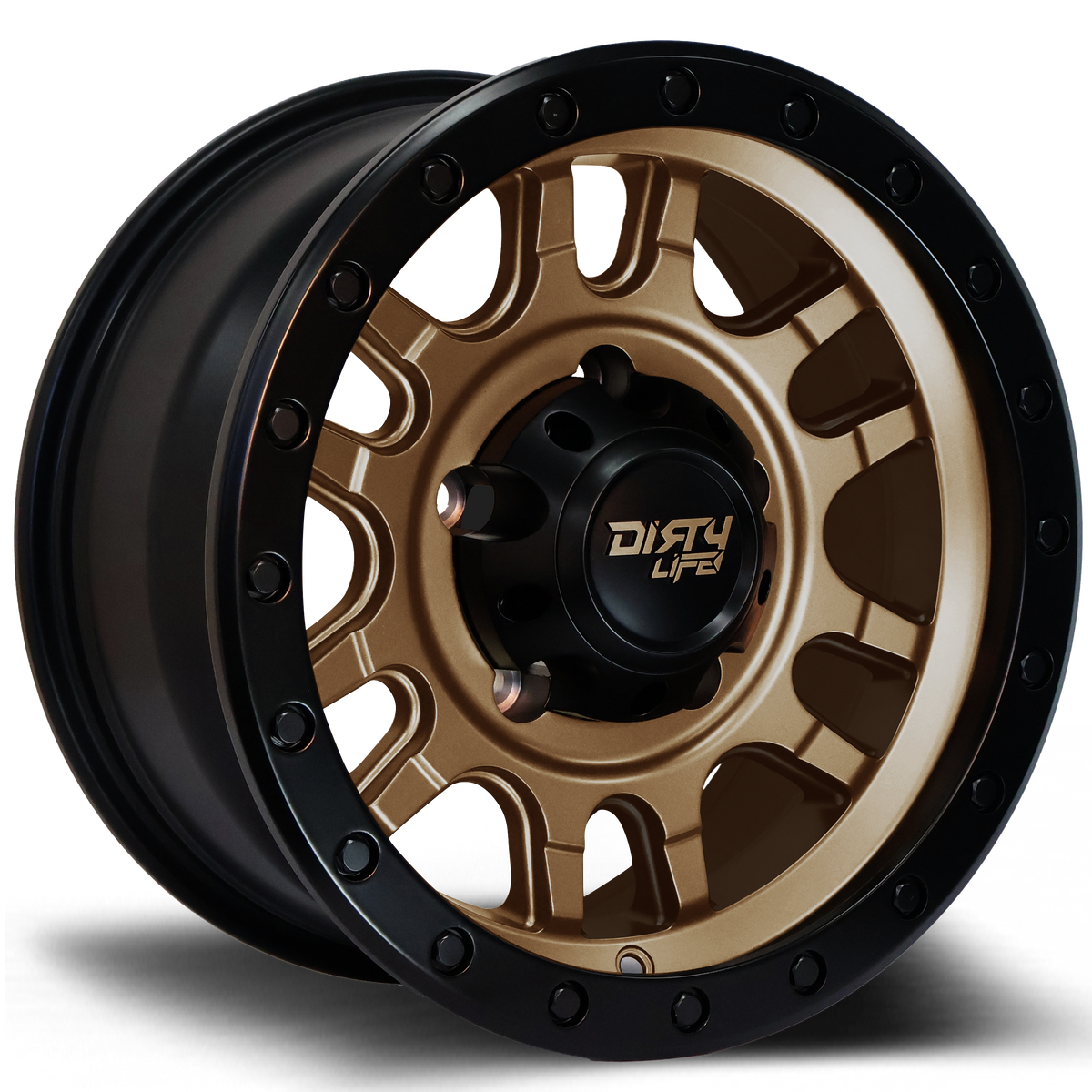 DIRTY LIFE Canyon Pro - Dark Matte Bronze Alloy Wheel *15x7" ET3 8.4kgs (Jimny Models 2018-Current XL 5-Door, GLX & Lite 3-Door)