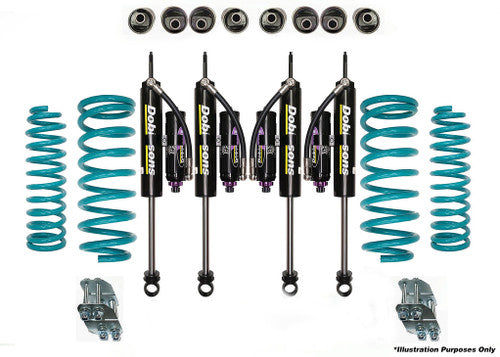 DOBINSONS 75mm Monotube Remote Reservoir Shock Suspension Lift Kit - Constant Front Load up to 40kg's (Jimny Models 2018-Current GLX & Lite 3-Door)