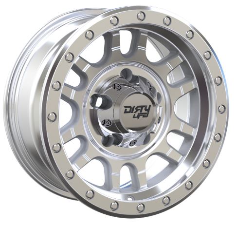 DIRTY LIFE Canyon Pro - Machined Finish with Chrome Cap Alloy Wheel *15x7" ET3 8.4kgs (Jimny Models 2018-Current XL 5-Door, GLX & Lite 3-Door)