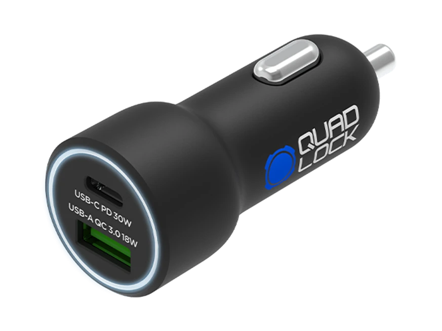 QUAD LOCK Dual USB 12V Car Fast Charger