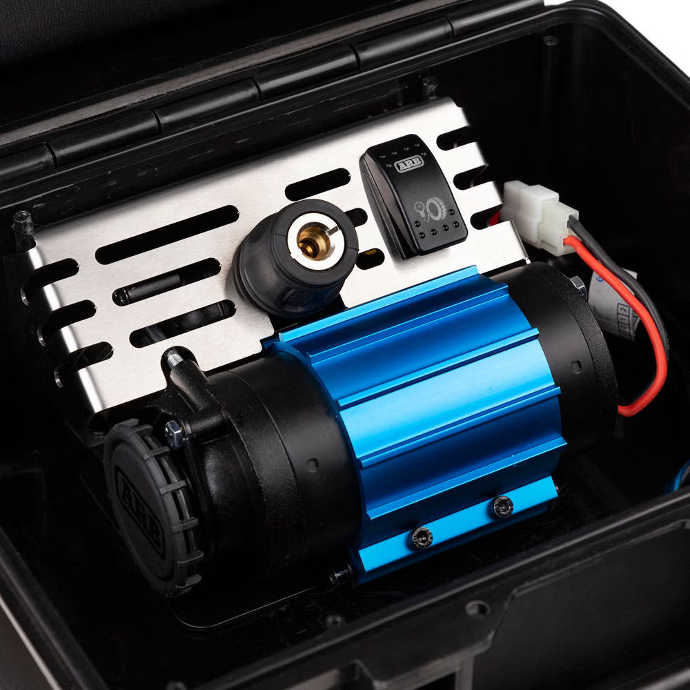 ARB Portable Brushed Single 12V Air Compressor with Carry Case & Hose Kit