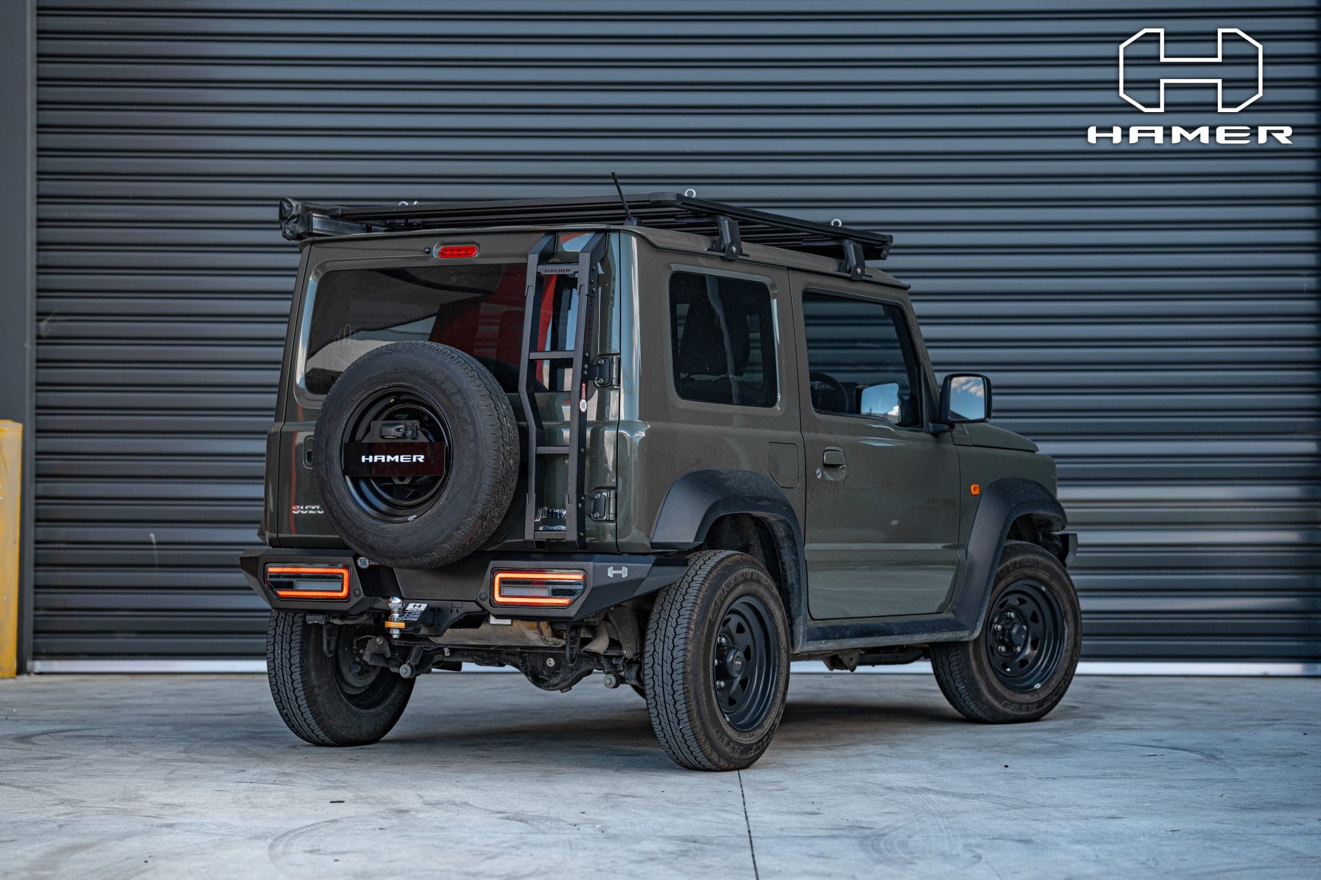 HAMER 4X4 Rear Ladder (Jimny Models 2018-Current XL 5-Door, GLX & Lite 3-Door)