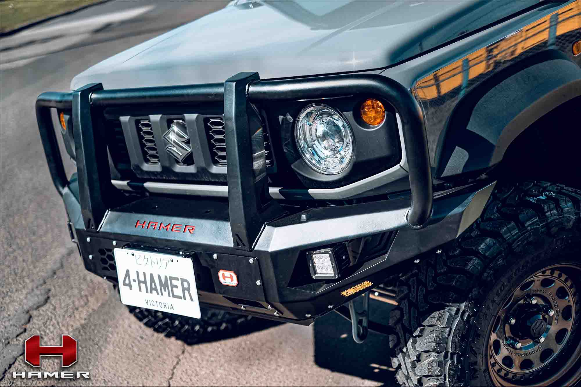 HAMER 4X4 King Series Plus Bull Bar (Jimny Models 2018-Current XL 5-Door, GLX & Lite 3-Door)