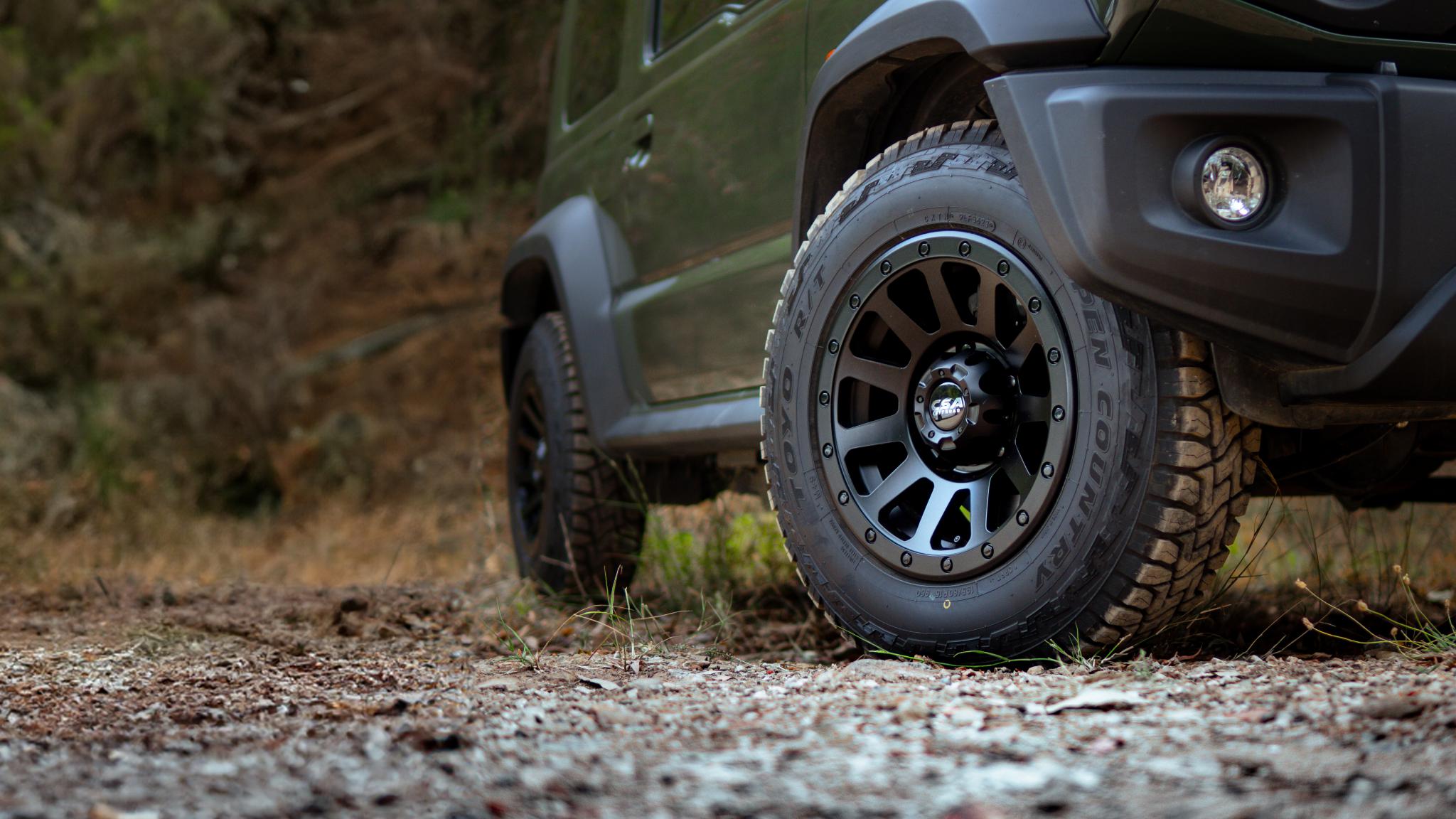 CSA Ridgeline Satin Black Alloy Wheel *15x7" ET0 (Jimny Models 2018-Current XL 5-Door, GLX & Lite 3-Door)