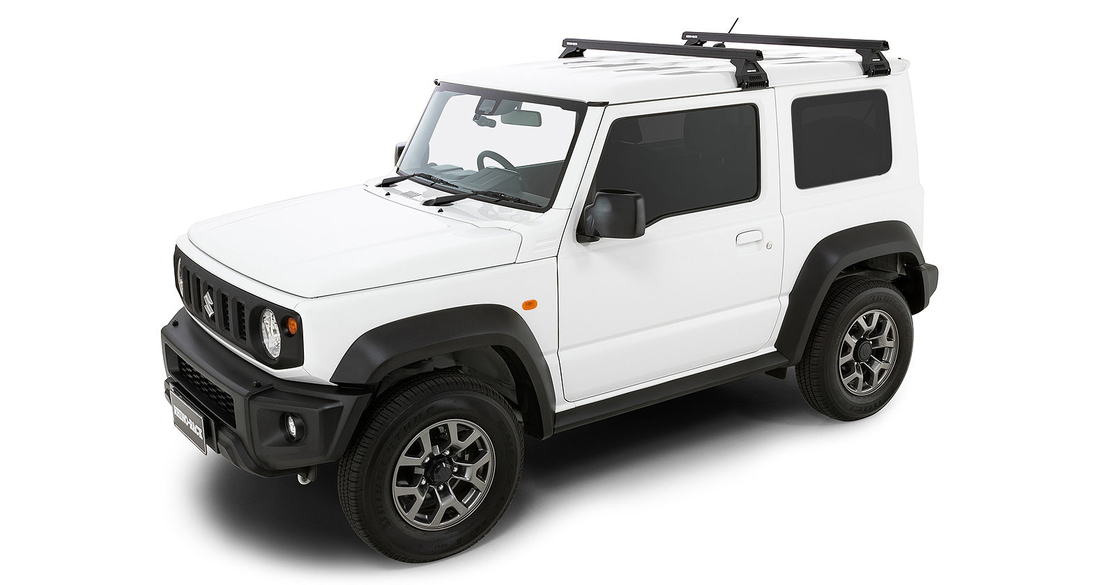 RHINO-RACK Heavy Duty RL Series Cross Bar System - Black (Jimny Models 2018-Current XL 5-Door, GLX & Lite 3-Door)