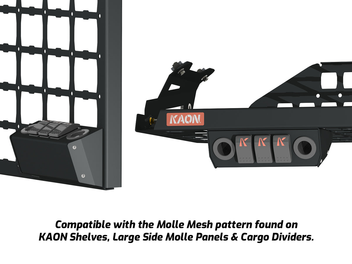 KAON 5-Bay 12V Electrical Console (Jimny Models 2018-Current XL 5-Door, GLX & Lite 3-Door)