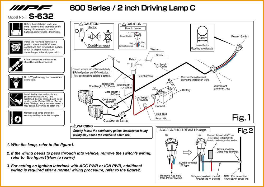 IPF 600 Series 2-Inch LED Driving Light - Pair