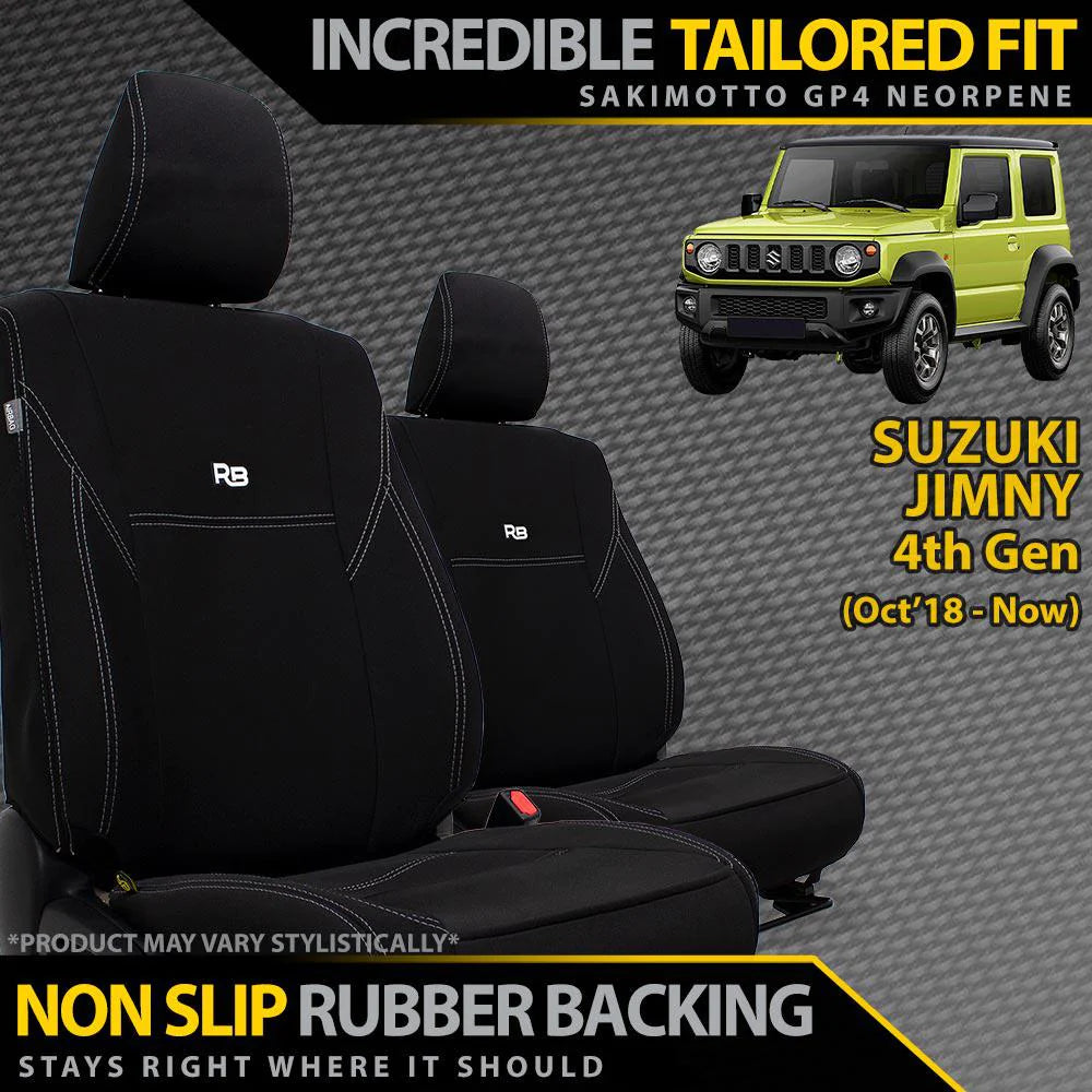 RAZORBACK 4X4 Neoprene Seat Covers (Jimny Models 2018-Current GLX & Lite 3-Door)