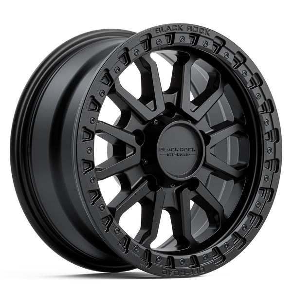 BLACK ROCK WHEELS Cobra 16x7" Alloy Wheel - Satin Black (Jimny Models 2018-Current XL 5-Door, GLX & Lite 3-Door)