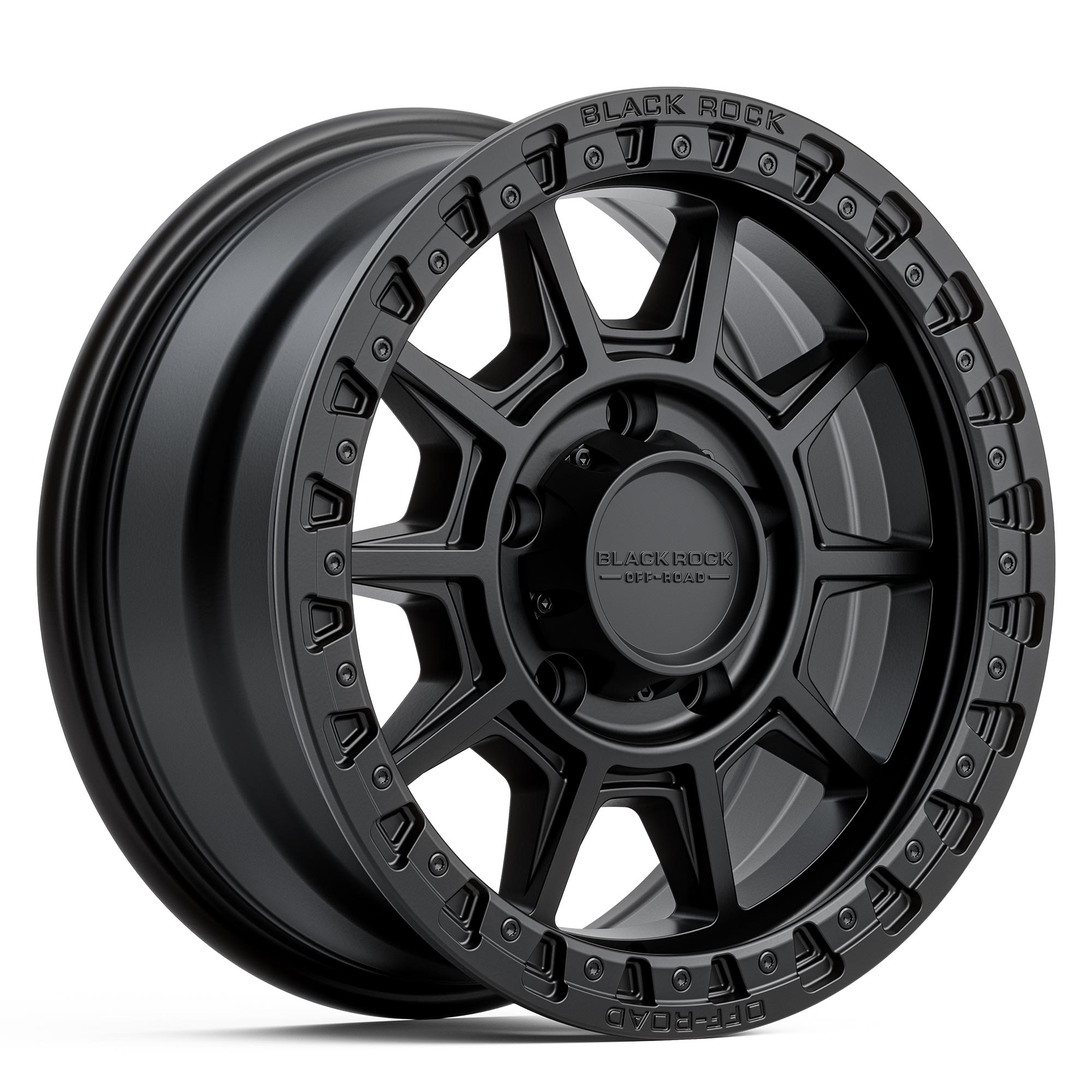 BLACK ROCK WHEELS Gunner 16x7" Alloy Wheel - Satin Black (Jimny Models 2018-Current XL 5-Door, GLX & Lite 3-Door)