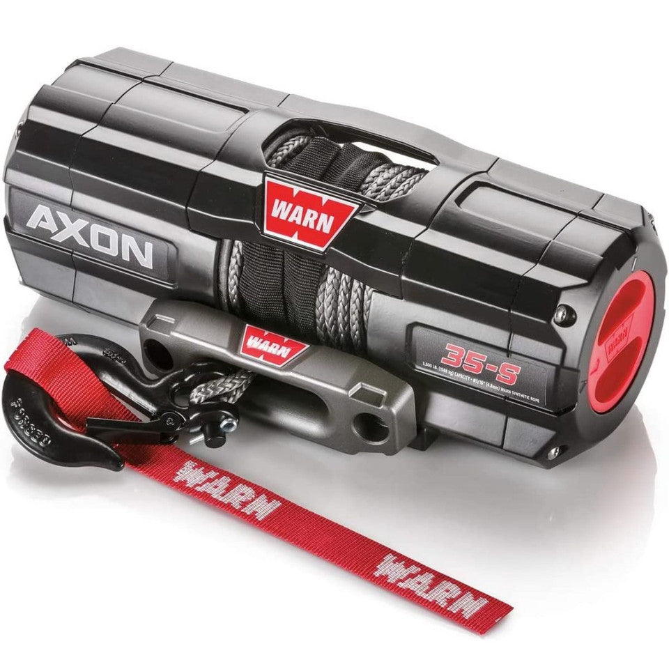 WARN AXON 35-S 3,500lbs Winch - 15m Synthetic Rope *Only 12kgs in Weight!