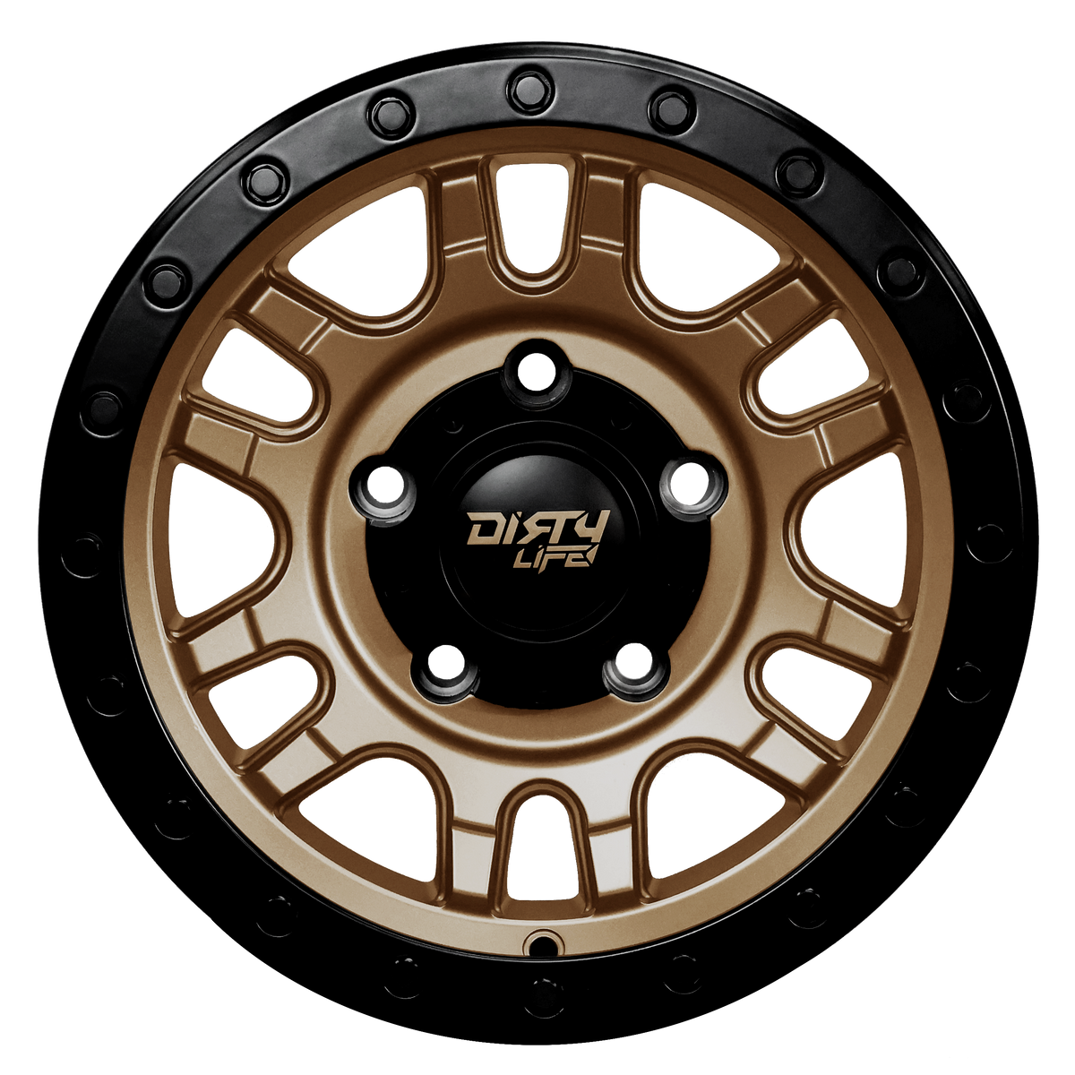 DIRTY LIFE Canyon Pro - Dark Matte Bronze Alloy Wheel *15x7" ET3 8.4kgs (Jimny Models 2018-Current XL 5-Door, GLX & Lite 3-Door)