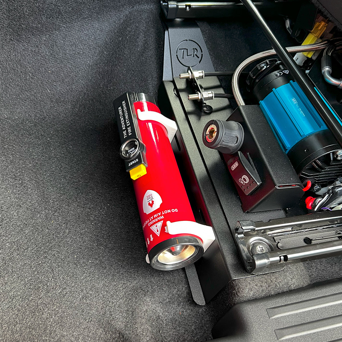 TLR Under-seat Fire Extinguisher Bracket - Passenger Side Fitment (Jimny Models 2018-Current XL 5-Door, GLX & Lite 3-Door)