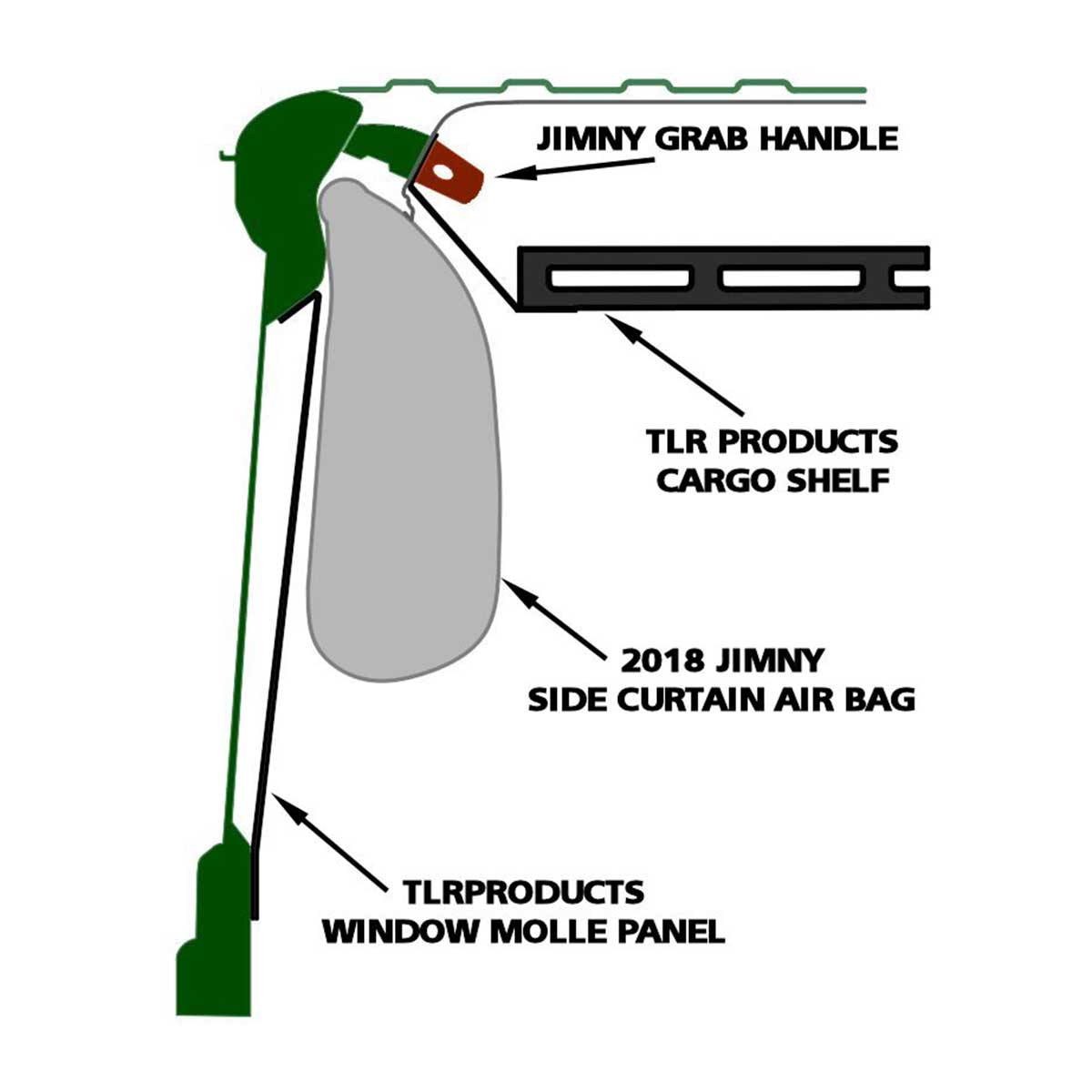 TLR Rear Cargo Storage Shelf (Jimny Models 2018-Current GLX & Lite 3-Door)