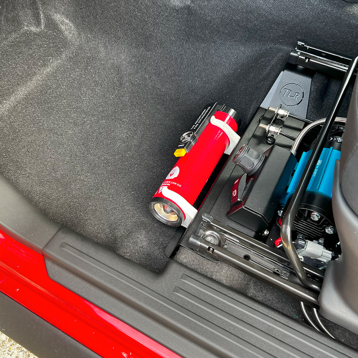 TLR Under-seat Fire Extinguisher Bracket - Passenger Side Fitment (Jimny Models 2018-Current XL 5-Door, GLX & Lite 3-Door)