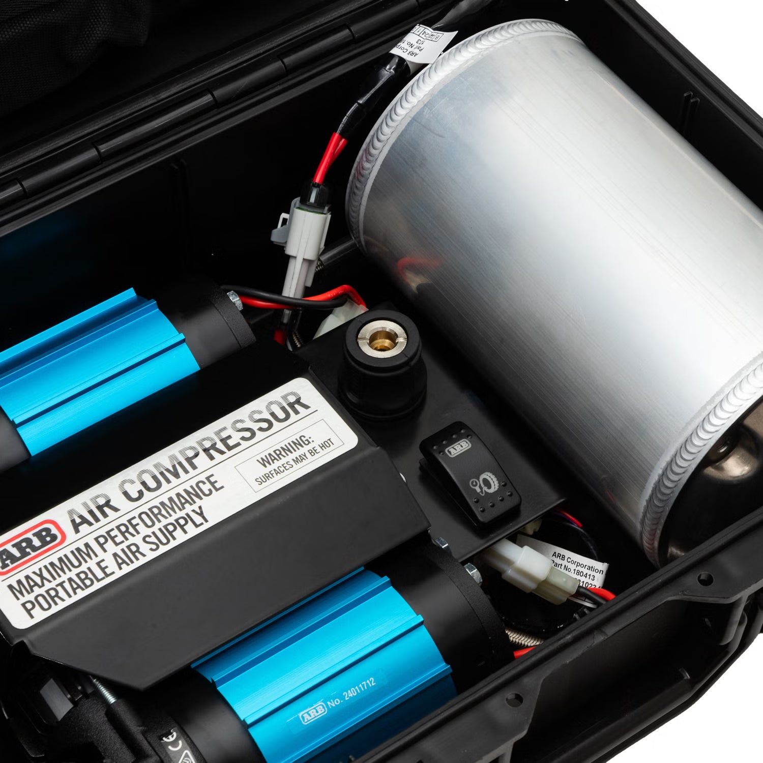 ARB Portable Brushed Twin Air Compressor Kit - 12V