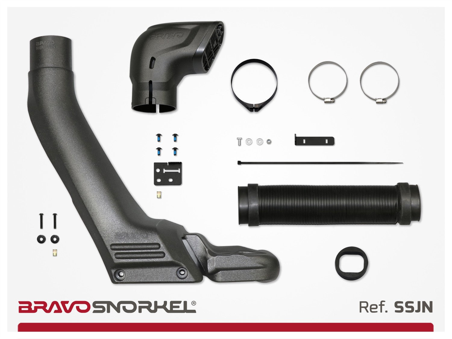 BRAVO SNORKEL - Complete "No Modification" Snorkel Kit (Jimny Models 2018-Current XL 5-Door, GLX & Lite 3-Door)