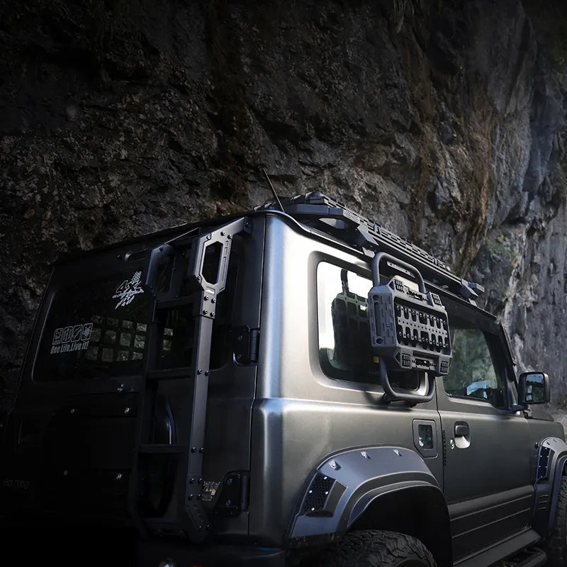 JROAD Rear Ladder with Grab Handles (Jimny Models 2018-Current XL 5-Door, GLX & Lite 3-Door)