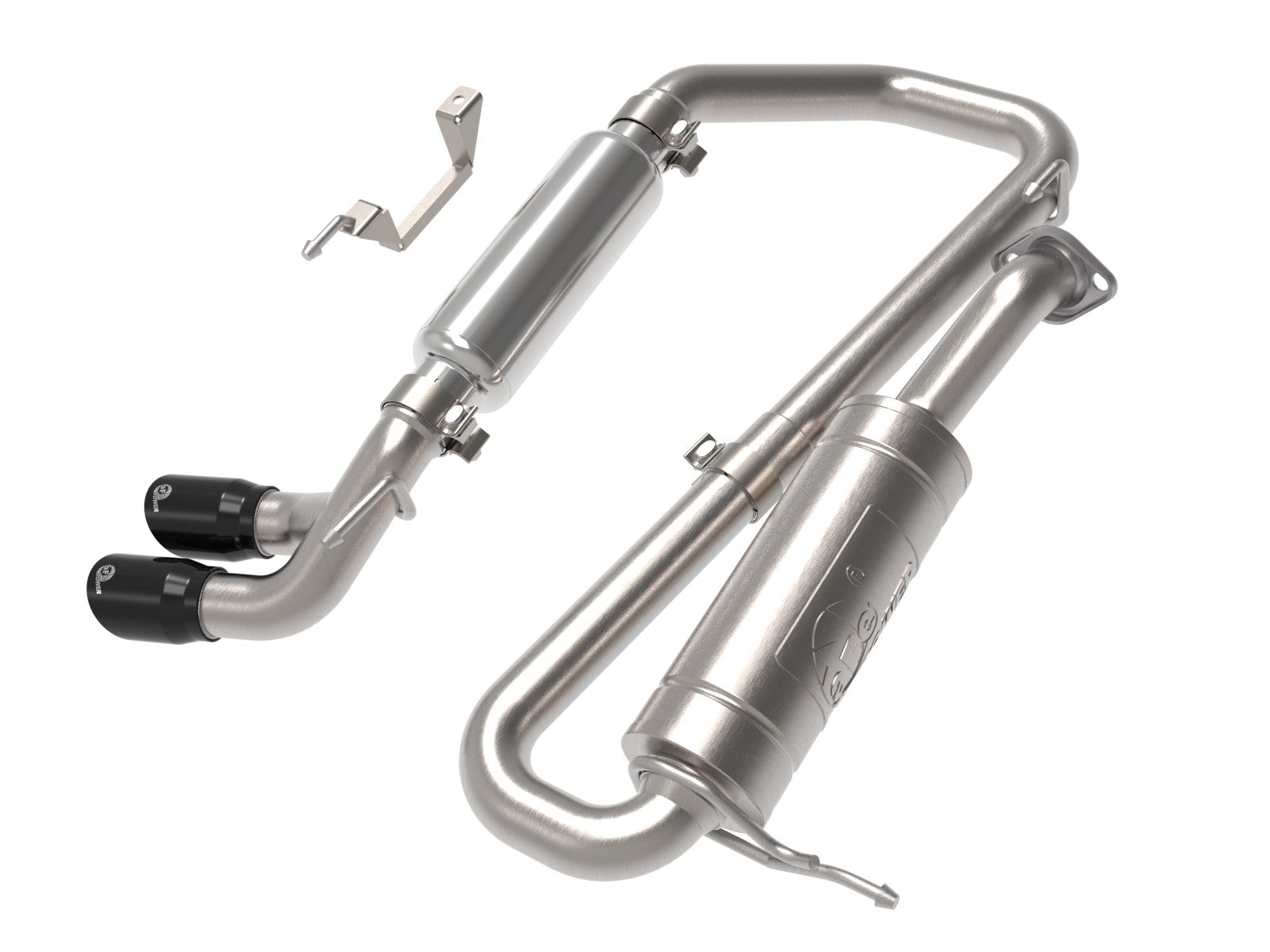 AFE 'G-Wagon' Style Side Outlet 2.25" Performance Exhaust - 304 S.S. Cat-Back System (Jimny Models 2018-Current GLX & Lite)