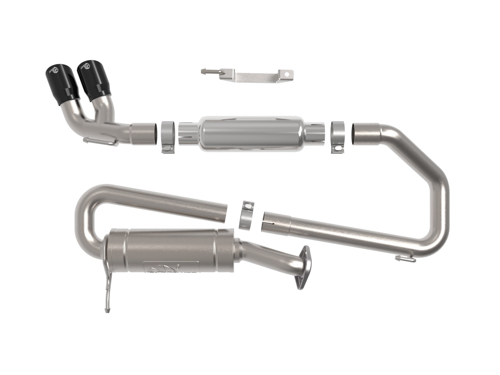 AFE 'G-Wagon' Style Side Outlet 2.25" Performance Exhaust - 304 S.S. Cat-Back System (Jimny Models 2018-Current GLX & Lite)