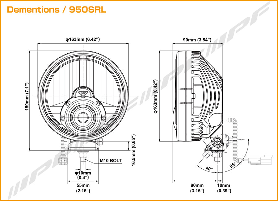 IPF 950 Super Rally Series LED Light Pair - 6.4"