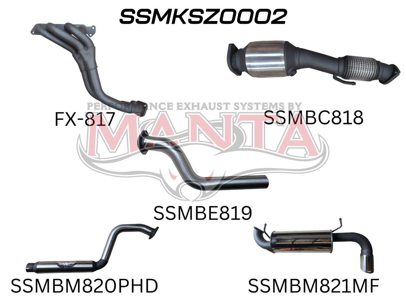 MANTA Manta Performance Exhaust System (Jimny Models 2018-Current GLX & Lite 3-Door)