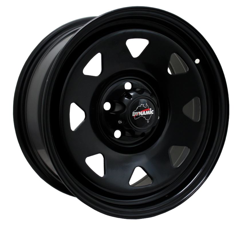 DYNAMIC WHEEL CO. Sunraysia Black Steel Wheel *15x6" ET3  (Jimny Models 2018-Current GLX & Lite 3-Door)