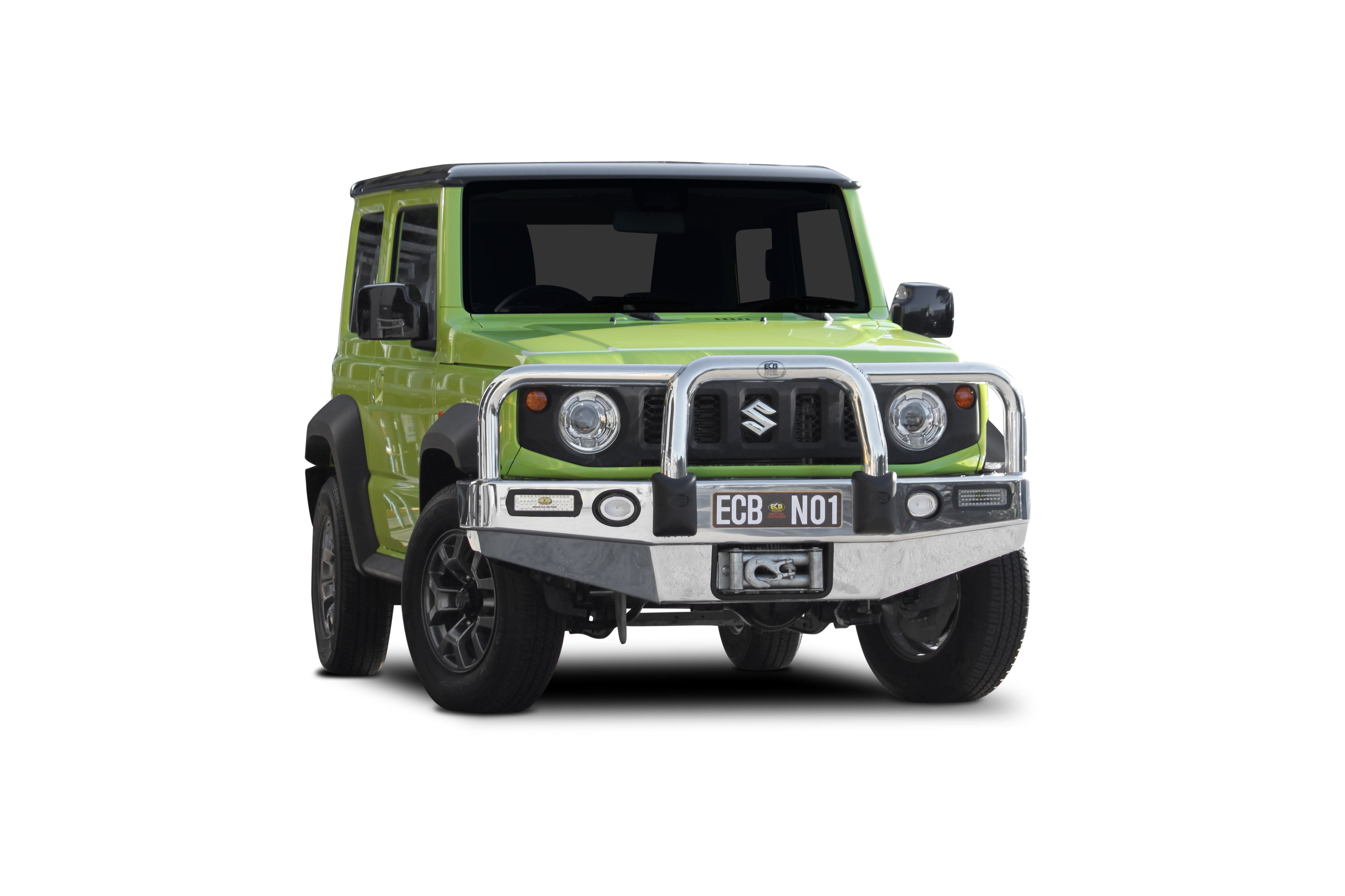 ECB Winch Compatible Big Tube Bull Bar (Jimny Models 2018-Current XL 5-Door, GLX & Lite 3-Door)