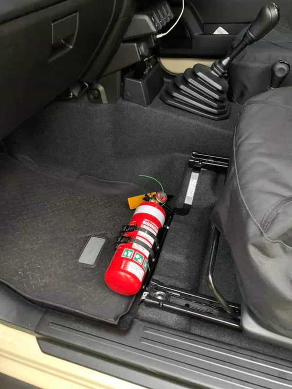KAP INDUSTRIES Fire Extinguisher/Maglite Bracket *Passanger Side Fitment (Jimny Models 2018-Current XL, GLX & Lite)