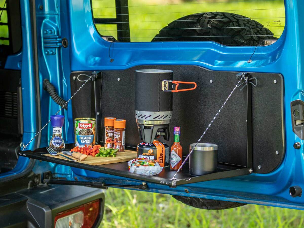 KAON Rear Tailgate Drop Down Table (Jimny Models 2018-Current XL 5-Door, GLX & Lite 3-Door)