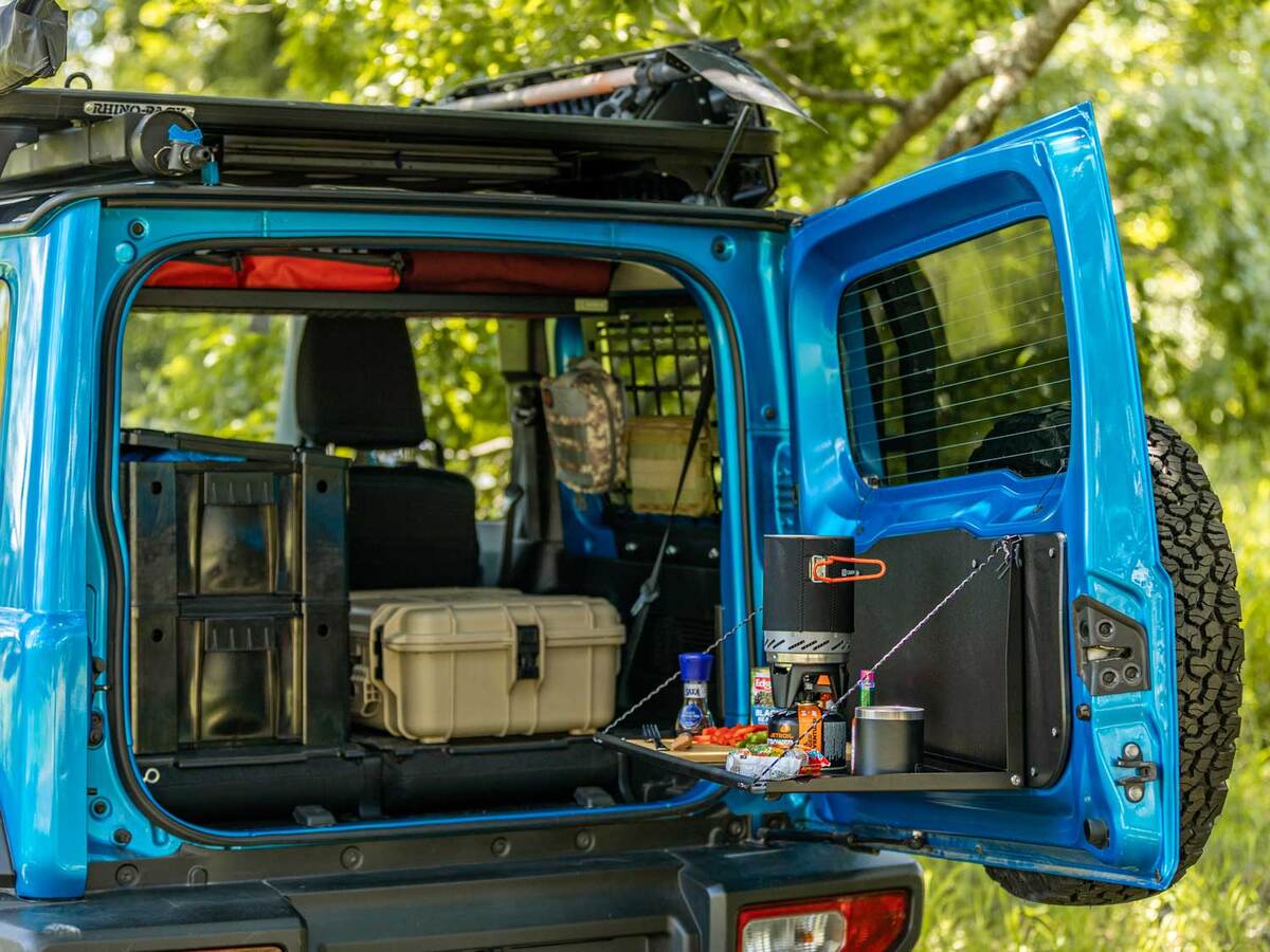 Tailgate Drop Rack KAON Rear Tailgate Drop Down Table (Jimny Models 2018-Current GLX & Li ...