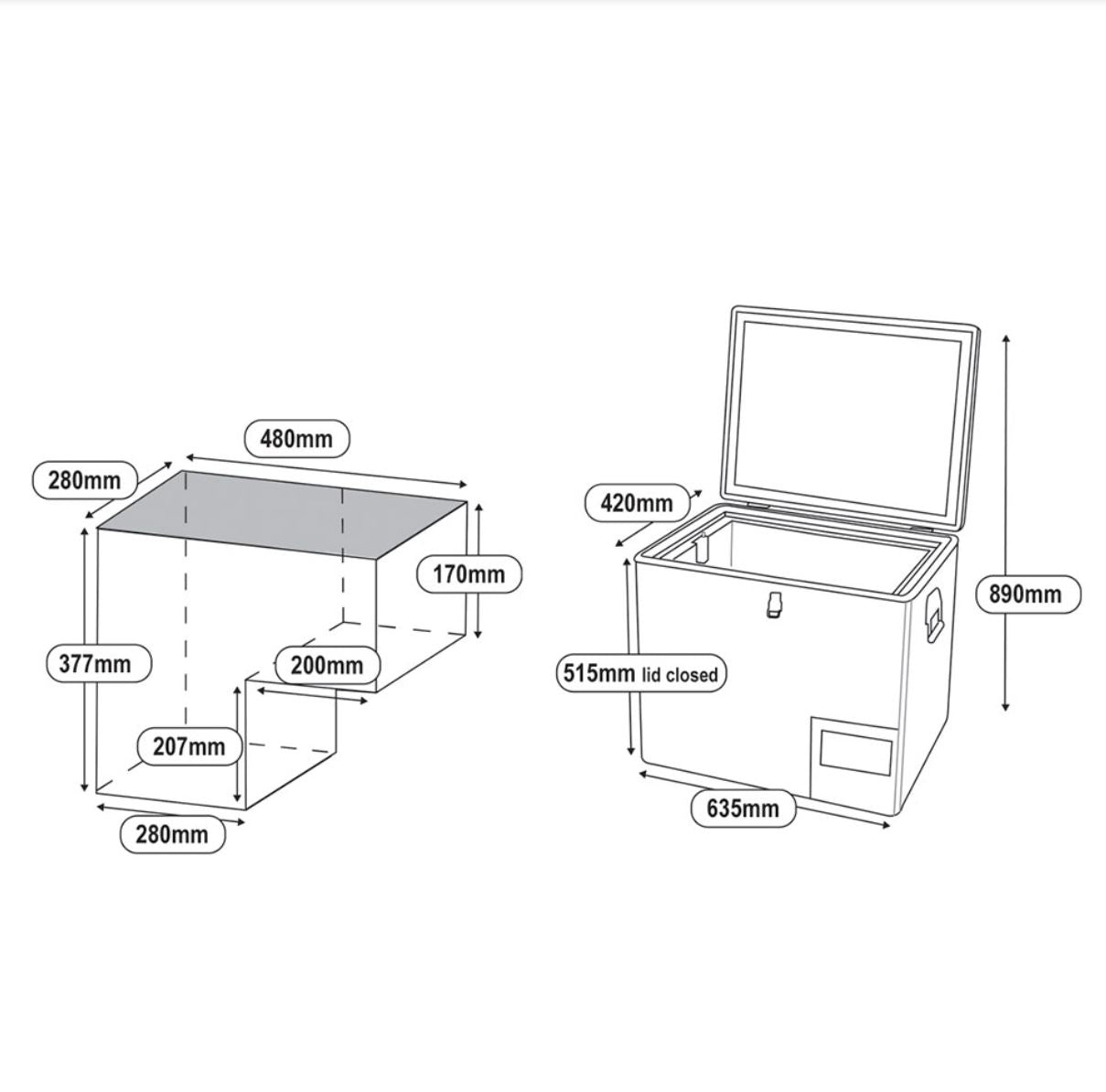 National Luna 40 Litre Stainless Steel Refridgerator & Freezer