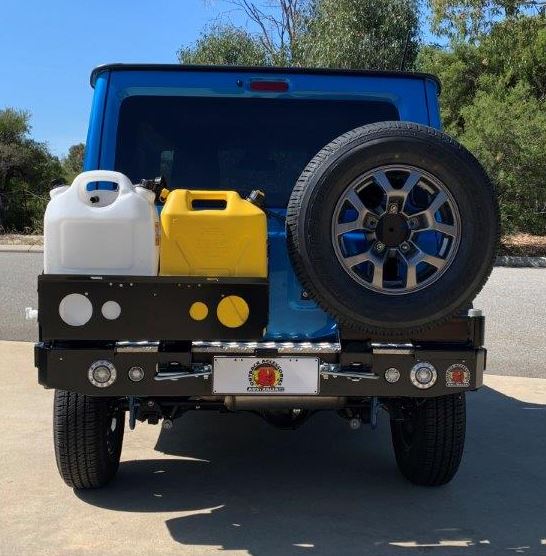 OUTBACK ACCESSORIES AUSTRALIA Swing Away Wheel Carrier - Rear Bar Only Configuration (Jimny Models 2018-Current GLX & Lite 3-Door)